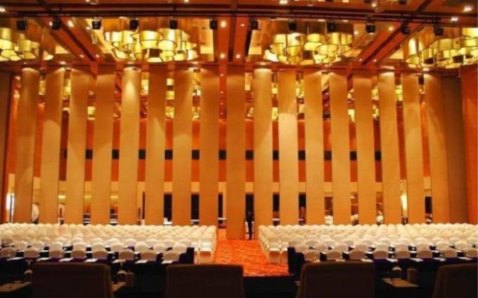 Fabric Surface Sliding Partition Wall For Conference Room / Office Partition Dividers 2
