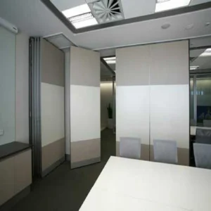 Fire Resistant Office Acoustic Plywood Partition Wall / Sliding Room Dividers