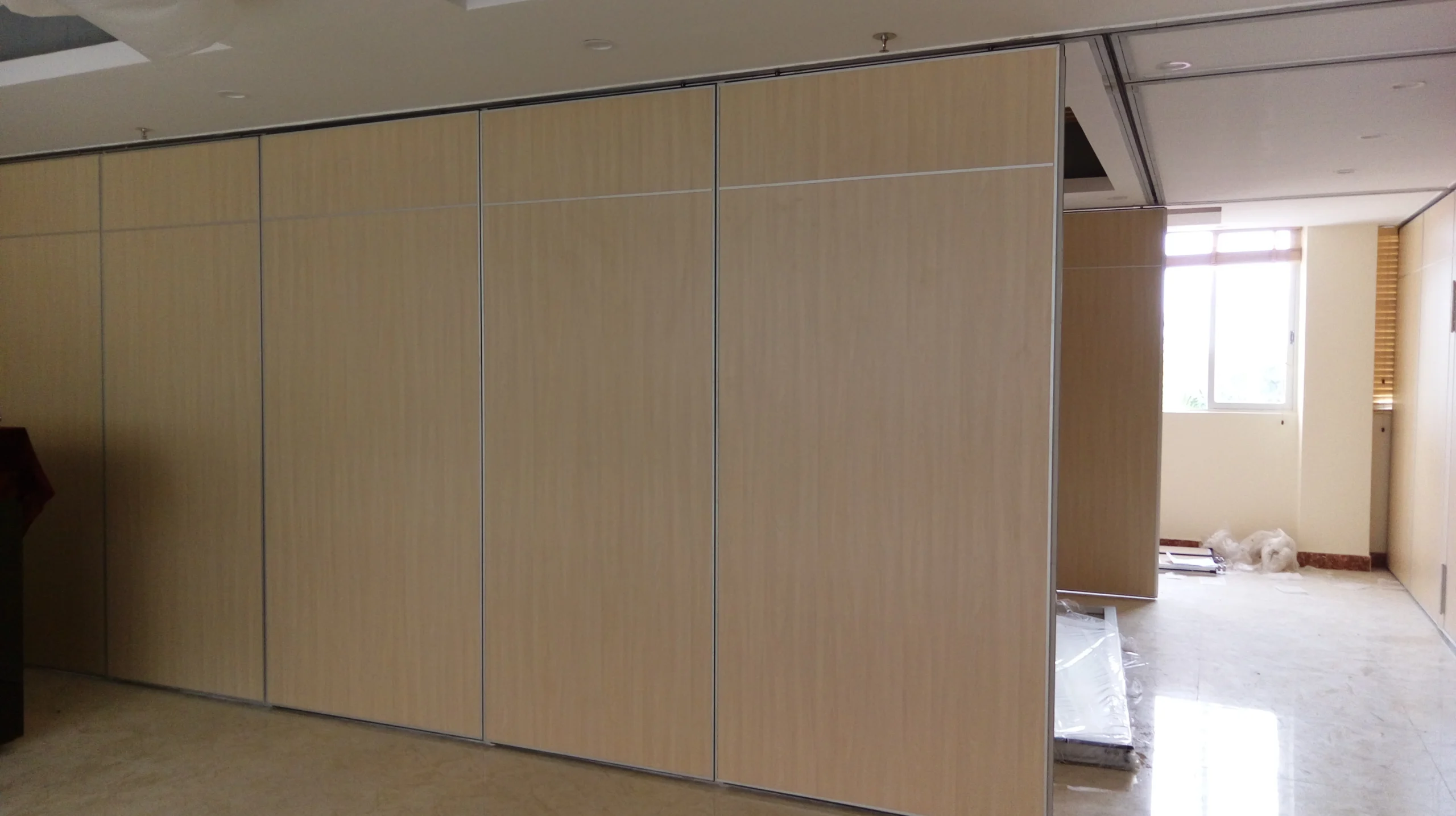 Fireproof Commercial Melamine Office Sliding Partition Walls Environmental Protection