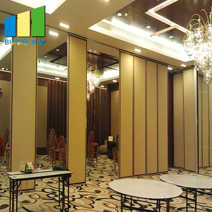 Five Star Hotel Acoustic Room Divider Sound Insulation Foldable Sliding Partition 1