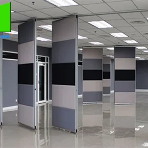 Floor To Ceiling Fabric Printed Office Wall Panel Sound Proof Folding Sliding Partition