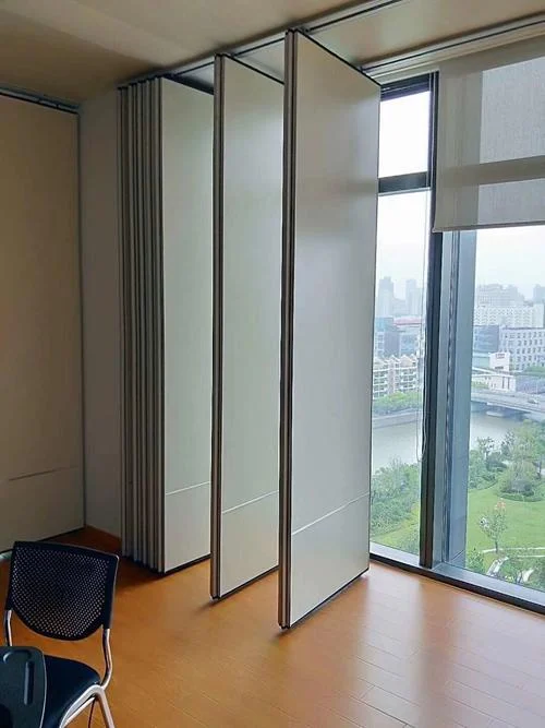 Floor To Ceiling Hanging System Hotel Folding Partition Walls Mdf Melamine Surface 0
