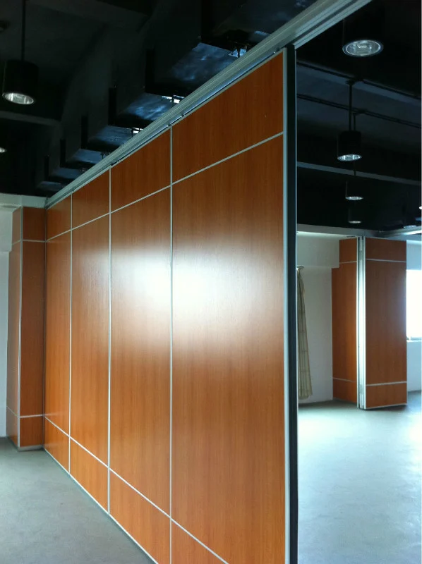 Floor to Ceiling Wooden Room Divider Wall / Sound Proofing Movable Sliding Doors