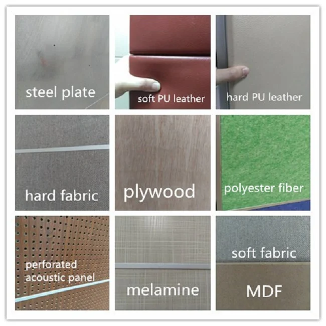 Foldable Removable Soundproof Partition Wall 65mm Thickness PU Leather Surface 1