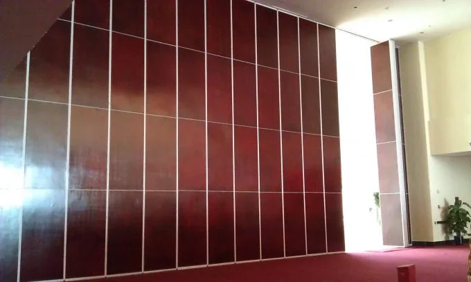Folding Movable Wooden Partition Walls For Conference Room Top Hanging System 0