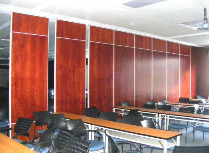 Folding Office Partition Walls Melamine Surface MDF Board Aluminium Frame 0