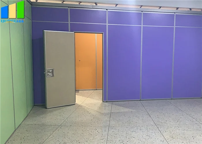 Folding Partition Wall Acoustic Room Dividers Movable Partition Wall With Door
