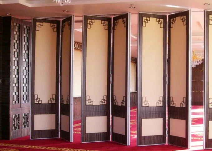 Folding Partition Walls Room Divider With Fabric MDF Hard Cover Decorations For Restaurant 1