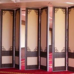 Folding Partition Walls Room Divider With Fabric MDF Hard Cover Decorations For Restaurant