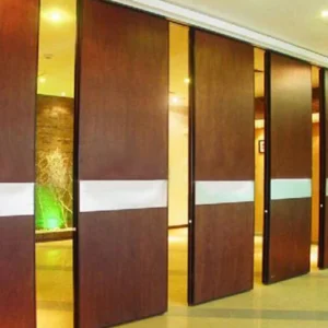 Frame Hidden Aluminum Coating Sliding Partition Wall Customized Color