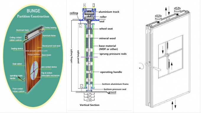 Frameless Folding Easy Install Sliding Movable Partition Wall For Balcony Hotel 2