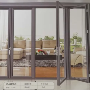 French Interior European Aluminium Folding Doors For Homes Exterior Glass Folding Door