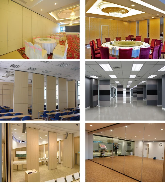 Function Hall Top Suspended Acoustic Partition Wall Panel Standard Thickness 65mm 80mm 100mm 2