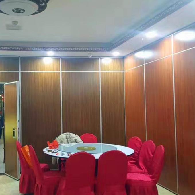 Function Interior Office Portable Wood Movable Partition Walls With Aluminum Track System 1