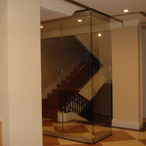 Glass Partition Wall , Restaurant Acoustic Movable Partition 65MM Thickness