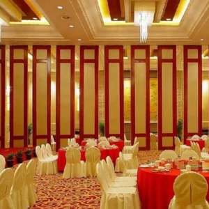 Great Hall Wooden Partition Walls Sliding Acoustic Panel 6m Height