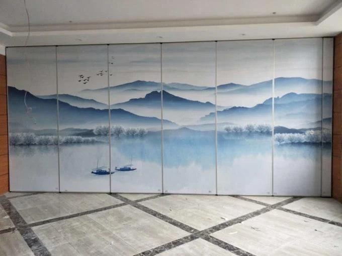 Gypsum Board School Classroom Acoustic Partition Wall Top Hung No Floor Track 0