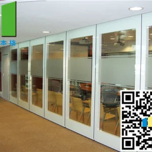 Hall 2.56 Inch Glass Office Movable Glazed Wall For Meeting Room