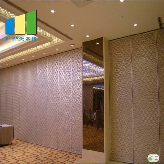 Hanging Movable Wood Folding Soundproof Acoustic Room Divider For Banquet Hall 2