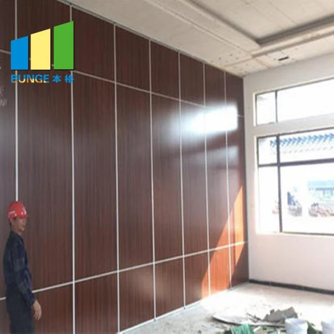 Hanging Movable Wood Folding Soundproof Acoustic Room Divider For Banquet Hall 1