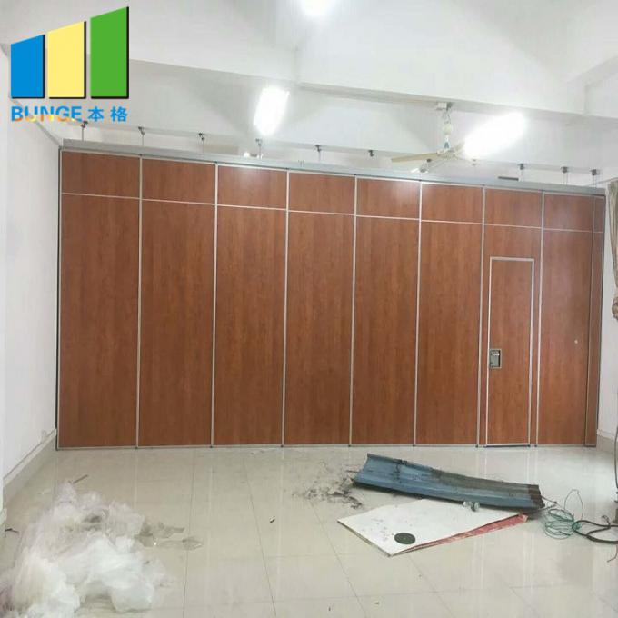 Hanging Operable Wooden Movable Sound Proof Partitions For Hotel 0