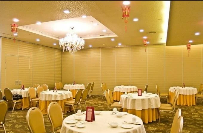 Fireproof Fabric Leather Folding Sliding Partition Wall 85 mm Thickness 0
