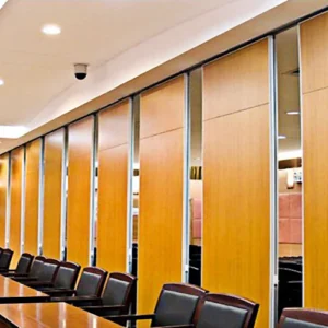 Heat Insulation Folding Movable Office Partition Walls With Multi Direction Wheels