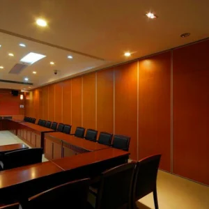 Height 4m Sliding Door Hanging Rollers Movable Partition Walls For Restaurant / Churches