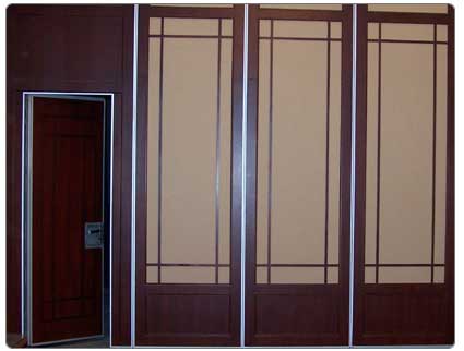 High Noise Absorption Panels , Acoustic Partition Wall Veneer / HPL Melamine 1