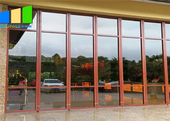 Hot Sale Folding Office Glass Partition Door Sliding Partition Wall 1