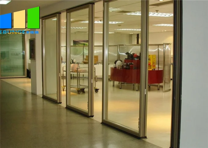 Hot Sale Folding Office Glass Partition Door Sliding Partition Wall 2