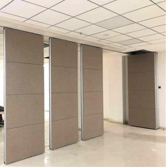 Hotel Acoustic Folding Partition Wall Divide Space Top Hanging System / Soundproof Room Dividers 0