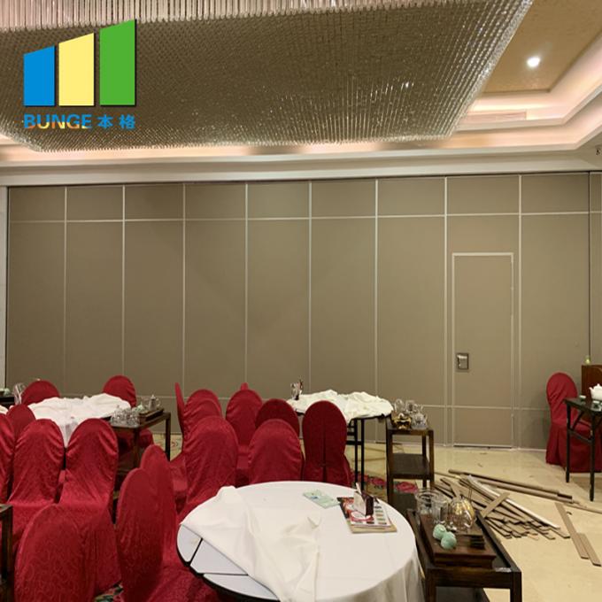 Hotel Acoustic Temporary Sound Proof Partitions Sliding Folding System 0