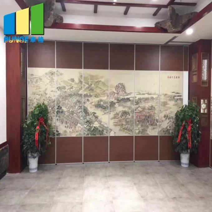 Hotel Ballroom Retractable Mobile Acoustic Partition Movable Walls System 0