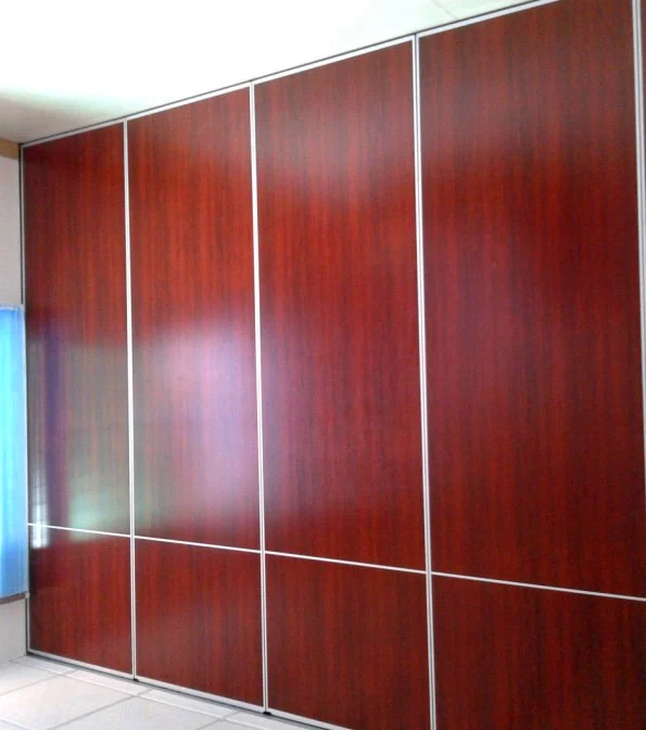 Hotel Banquet Hall Folding Partition Walls Melamine Fabric Finished ISO9001 1