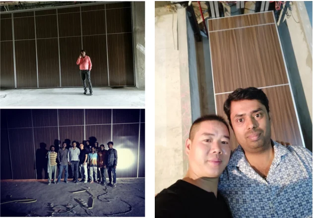 Hotel Folding Movable Partition Walls / Banquet Hall Removable Acoustic Room Partitions 1