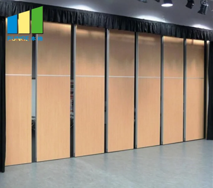Hotel Folding Sliding Partition Wall System Banquet Acoustic Room Dividers For Restaurant 4