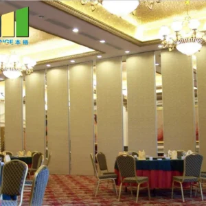 Hotel Folding Sliding Partition Wall System Banquet Acoustic Room Dividers For Restaurant