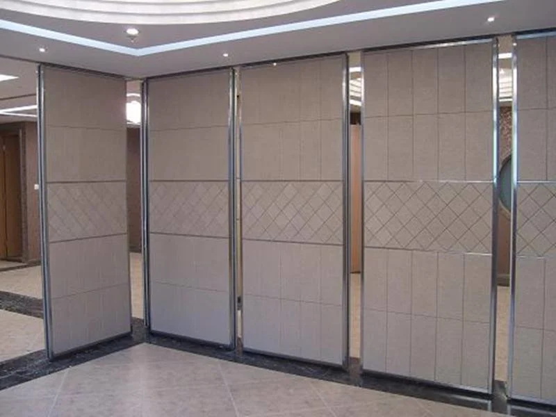 Hotel Movable Folding Partition Walls With Aluminum Trolley And Ceiling Tracks