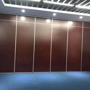 Hotel Moveable Acoustic Wooden Hanging Folding Partition Walls Interior Decoration