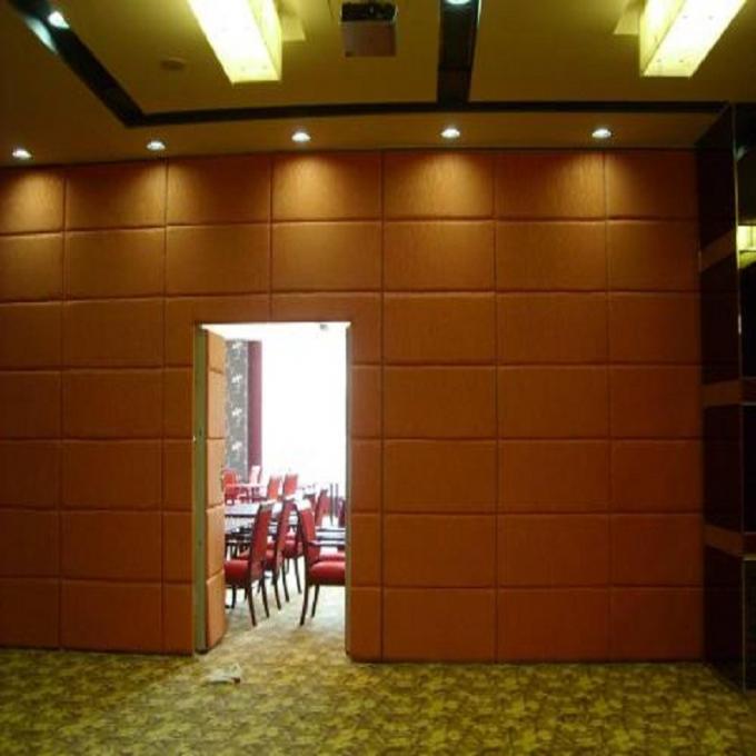 India Acoustic Office Villa Sliding Door Partition Wall With Fabric Melamine 0