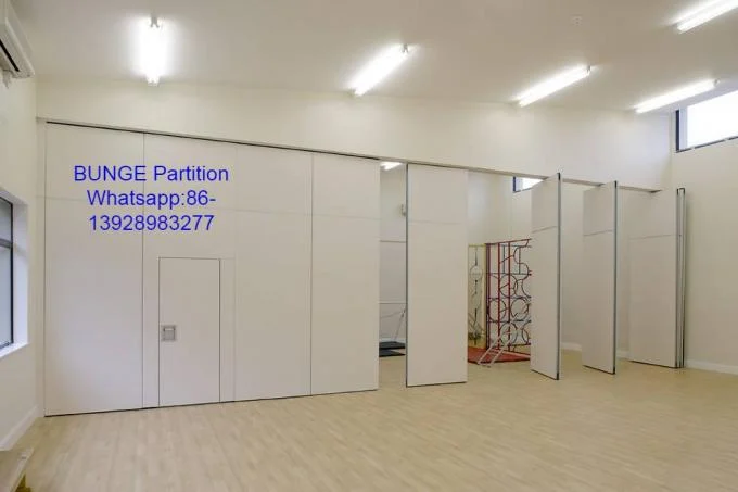 Interior Commercial Folding Movable Wooden Partition Wall Panel Width 1230 mm 0