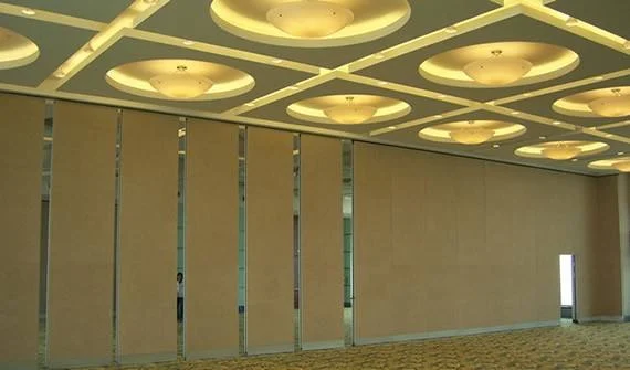 Interior Commercial Folding Movable Wooden Partition Wall Panel Width 1230 mm 1