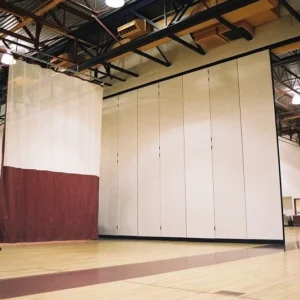 Interior Decorative Aluminium Profile Operable Gymnasium Wooden Movable Partition Wall