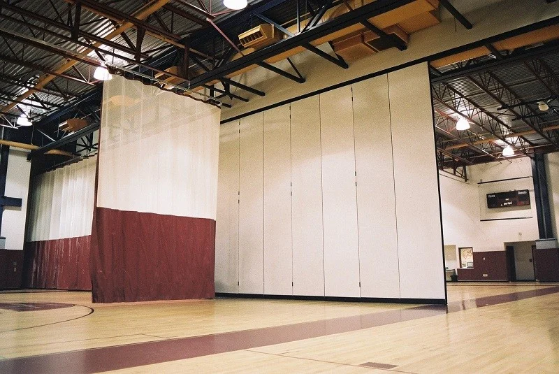 Interior Decorative Aluminium Profile Operable Gymnasium Wooden Movable Partition Wall
