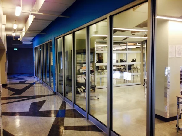 Interior Folding Partition Walls Collapsible Aluminum Frame Glass Divider 1