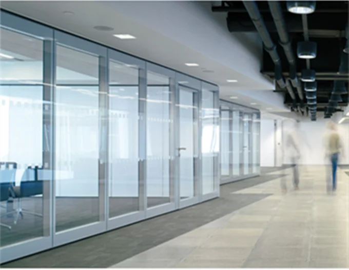 Interior Folding Partition Walls Collapsible Aluminum Frame Glass Divider 0