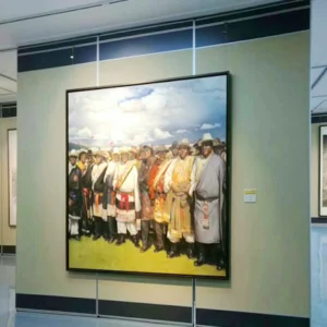 Interior Hidden Door Folding Exhibition Partition Walls / Movable Gallery Walls