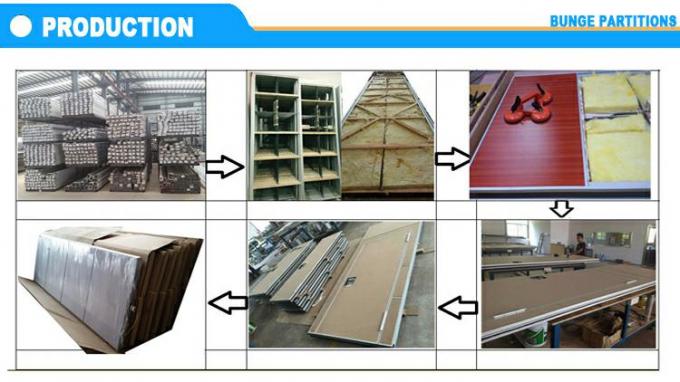 Interior Moveable Office Partition Wall Panel Width 1000 Mm Sound Insulation 5