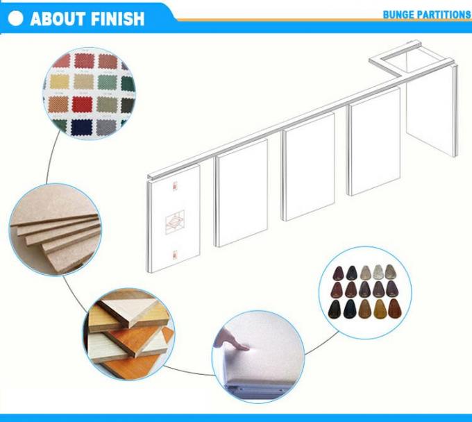 Interior Moveable Office Partition Wall Panel Width 1000 Mm Sound Insulation 2